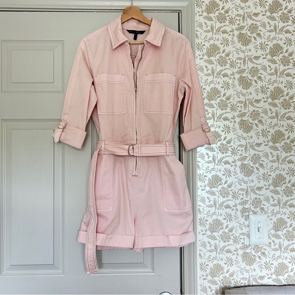 Pants - White House Black Market Pink Utility Romper – Size 8